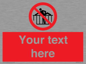 Custom prohibition do not cross barrier